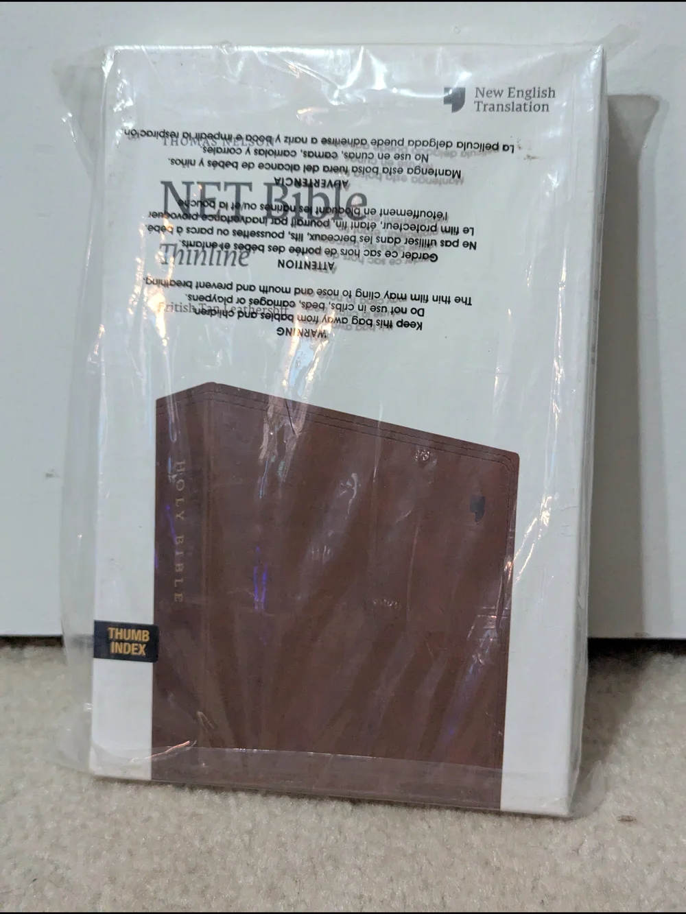 NET Bible Brown Thinline Learhersoft